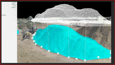 3D stockpile volume model